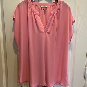roz&Ali short sleeve pink top 2X